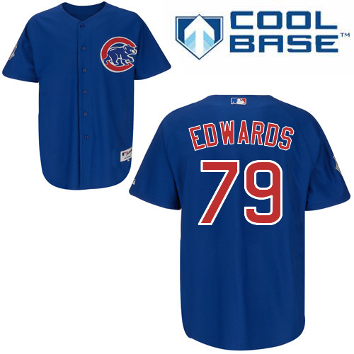 C-J Edwards #79 MLB Jersey-Chicago Cubs Men's Authentic Alternate Blue Cool Base Baseball Jersey